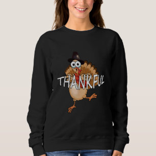 Thankful Grateful Blessed Vibes Turkey Thanksgivin Sweatshirt