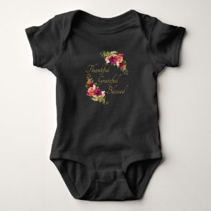 Thankful Grateful Blessed Women's Christian Faith Baby Bodysuit