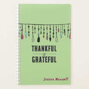 Thankful & Grateful Boho Tassels Spiral Planner