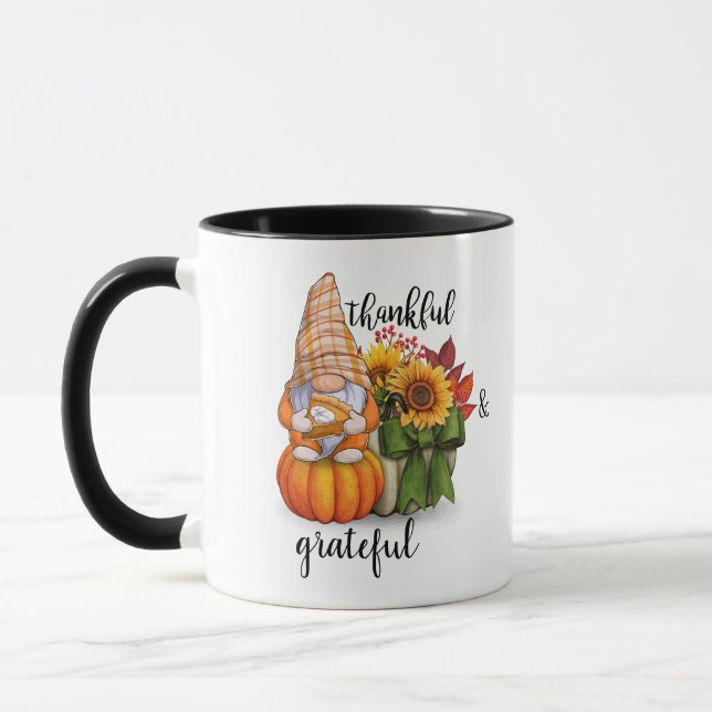 Thankful & grateful coffee mug (Left)