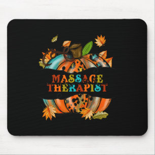 Thankful Grateful Massage Therapist Pumpkin Autumn Mouse Mat