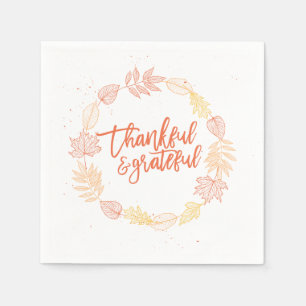 Thankful & Grateful Paper Napkins