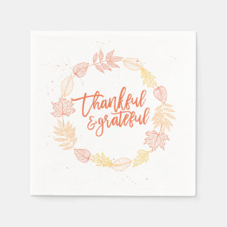 Thankful & Grateful Paper Napkins