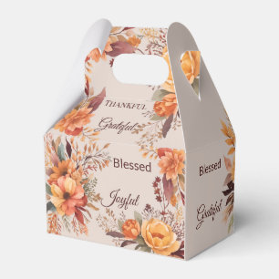 Thankful Grategul Blessed Floral Thanksgiving  Favour Box