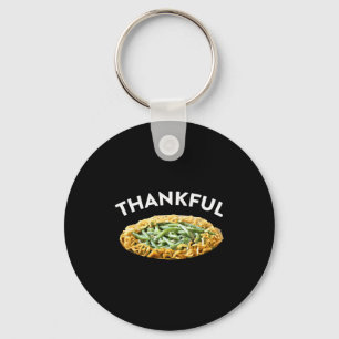 Thankful Green Bean Cerole Thanksgiving Dinner Key Ring