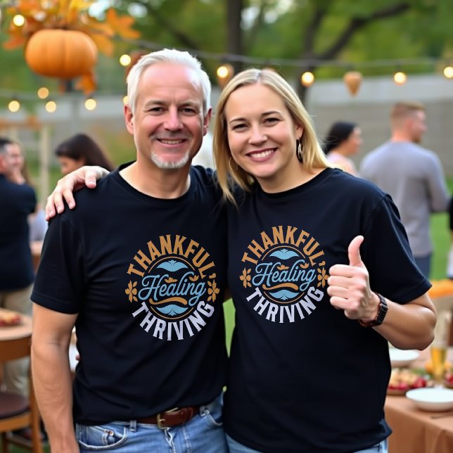 Thankful Healing Thriving Motivational  T-Shirt (Creator Uploaded)