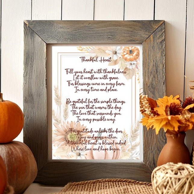 Thankful heart Poem Poster (Creator Uploaded)