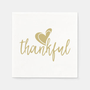thankful heart thanksgiving napkin