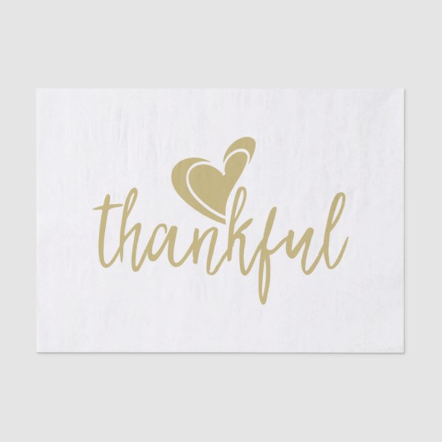 thankful heart thanksgiving tissue paper (Front)