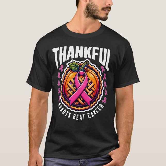 Thankful Hearts Beat Cancer T-Shirt (Front)
