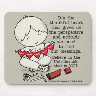 Thankful Hearts Mouse Mat