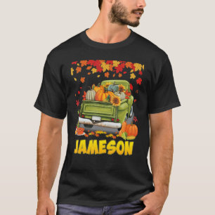 Thankful Jameson Thanksgiving Pumpkin Truck Fall T T-Shirt