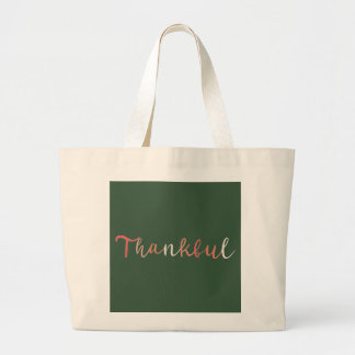 Thankful Large Tote Bag