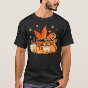 Thankful Leaf Pumpkin Cute Thanksgiving Fall Men W T-Shirt