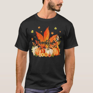 Thankful Leaf Pumpkin Cute Thanksgiving Fall Men W T-Shirt