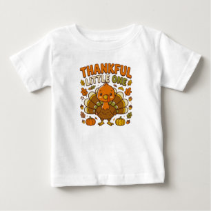 Thankful Little One Baby T-Shirt Cute Thanksgivi