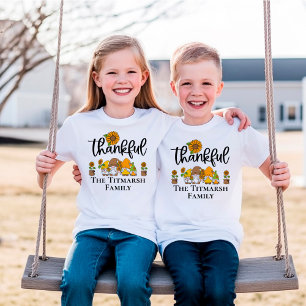 Thankful little sunflower gnome family T-Shirt