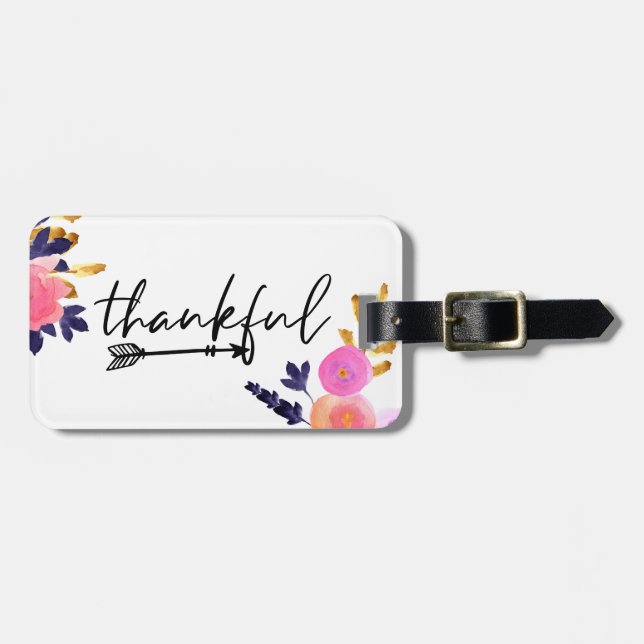 Thankful Luggage Tag (Front Horizontal)