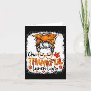 Thankful Lunch Lady For Women Fall Thanksgiving Me Card