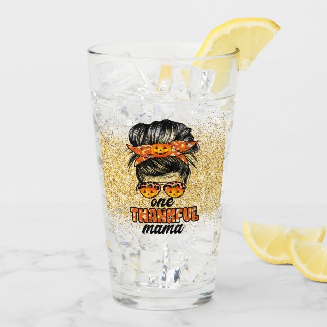 Thankful Mama Autumn Customise Glass (Back Ice)