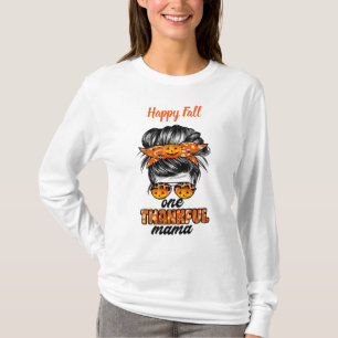 Thankful Mama Autumn Customise Text T-Shirt