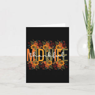 Thankful Midwife Thanksgiving Midwifery Midwives Card