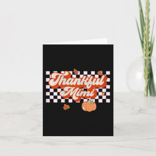Thankful Mimi Retro Thanksgiving Fall Matching Fam Card