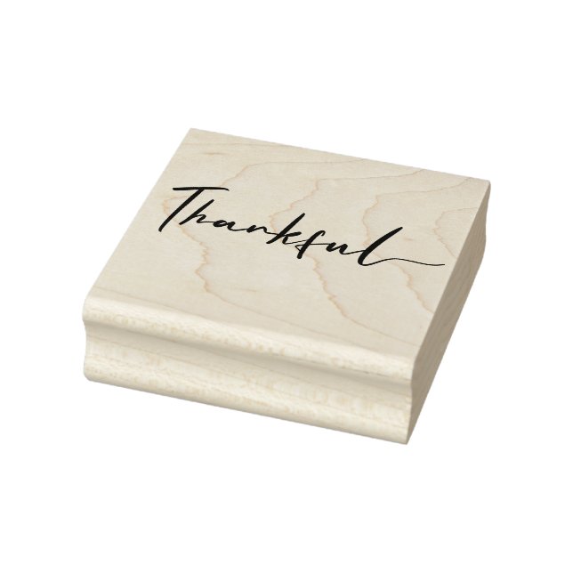 Thankful Modern Handlettering Script  Rubber Stamp (Stamp)