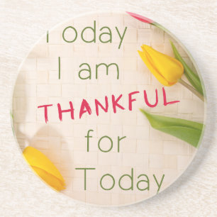 Thankful Motivational Qoutes Coaster