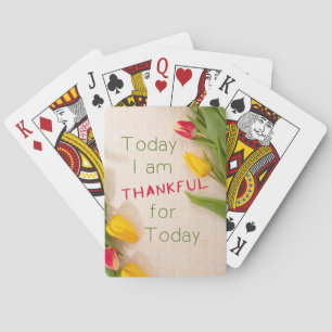 Thankful Motivational Qoutes Playing Cards