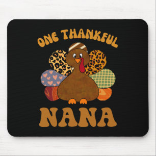 Thankful Nana For Women Fall Thanksgiving Turkey D Mouse Mat