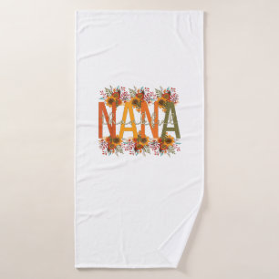 Thankful Nana Grandmother Thanksgiving Nana Grandm Bath Towel