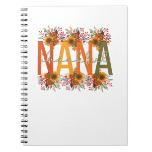 Thankful Nana Grandmother Thanksgiving Nana Grandm Notebook