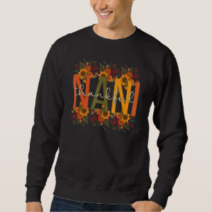 Thankful Nani Grandmother Thanksgiving Nani Grandm Sweatshirt