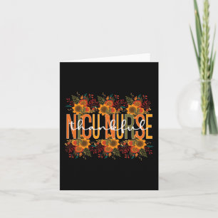 Thankful NICU Nurse Thanksgiving NICU Nursing 1 Card