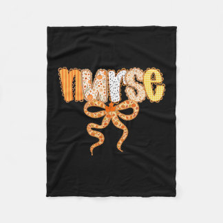 Thankful Nurse Fall Stethoscope Thanksgiving Nurse Fleece Blanket