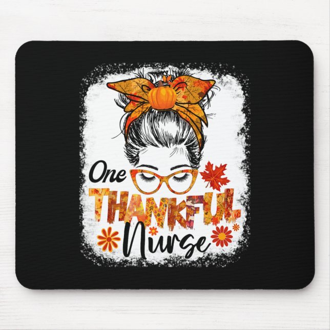 thankful nurse for women fall thanksgiving nurse m mouse mat (Front)
