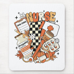 Thankful Nurse Life Turkey Cute Thanksgiving Nurse Mouse Mat