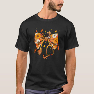 Thankful Nurse Stethoscope Coquette Bow Nursing As T-Shirt