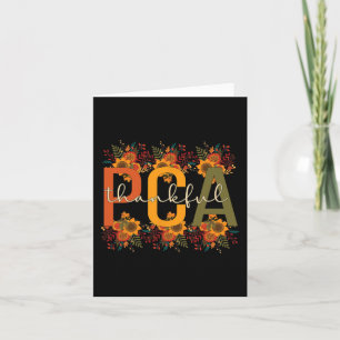 Thankful PCA Thanksgiving Patient Care Assistant  Card