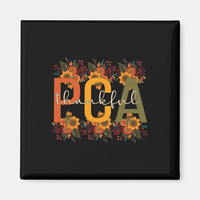 Thankful PCA Thanksgiving Patient Care Assistant  Magnet (Front)