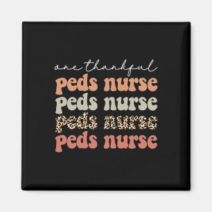Thankful Peds Nurse Autumn Tree Fall Leaves Thanks Magnet