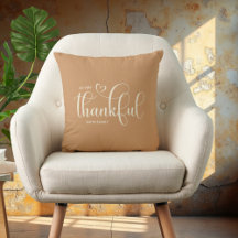 Thankful Personalised Family Name Light Brown
