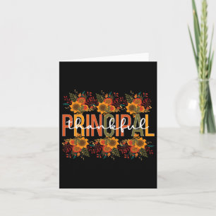 Thankful Principal Thanksgiving School Principal 1 Card