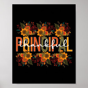 Thankful Principal Thanksgiving School Principal 1 Poster