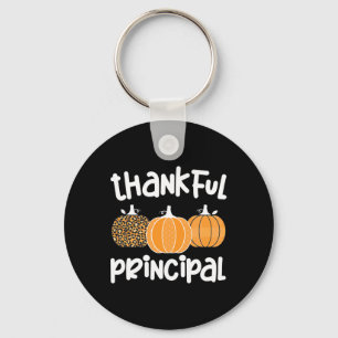 Thankful Principal Thanksgiving School Principal Key Ring