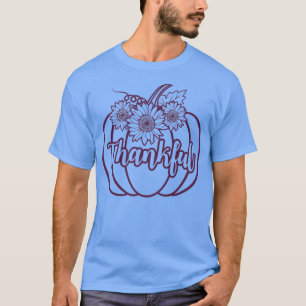 Thankful Pumpkin Clothing Fall Autumn T-Shirt