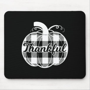 Thankful Pumpkin Cute Thanksgiving Fall Autumn Pla Mouse Mat