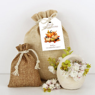 Thankful Pumpkin Thanksgiving Gift Tags