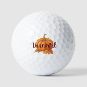 Thankful Pumpkin Thanksgiving Golf Balls